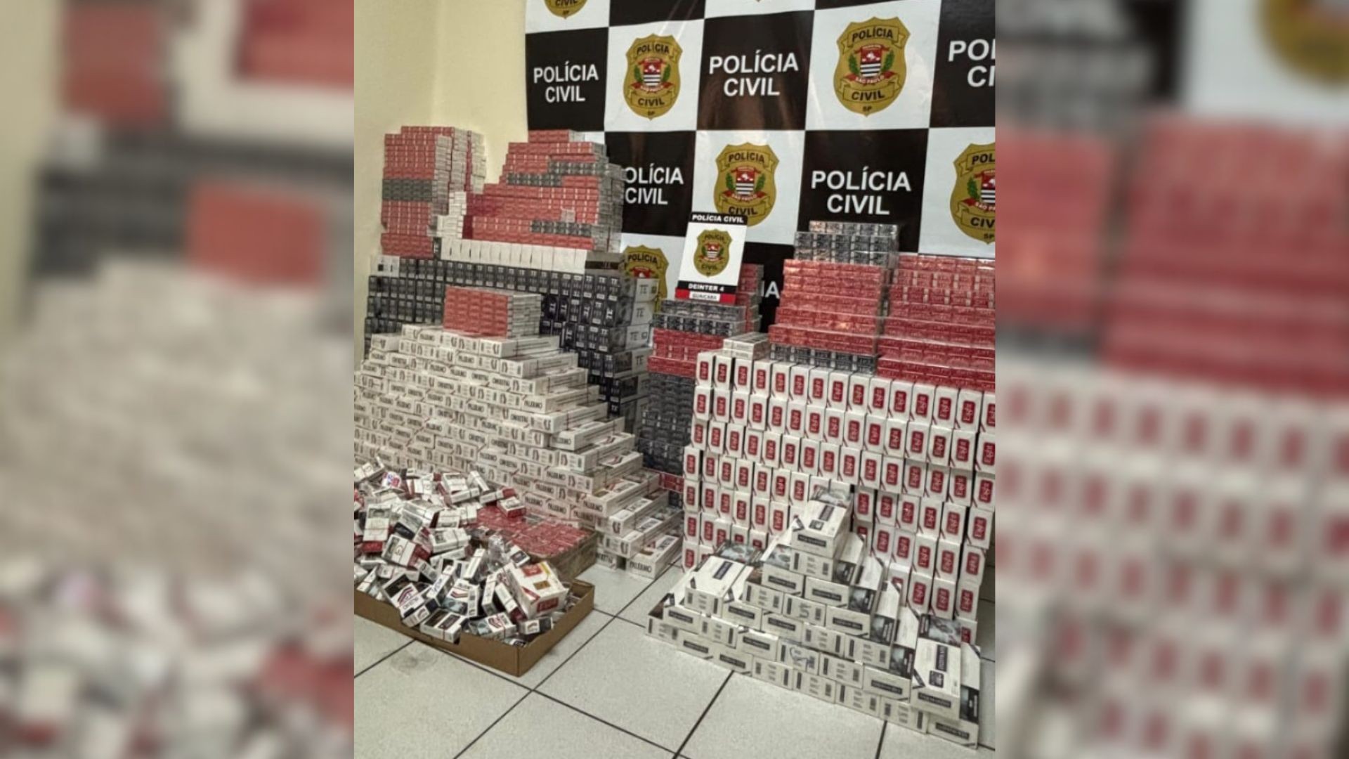 Polícia apreende mais de 8 mil maços de cigarros contrabandeados em Guaiçara; suspeito é preso 