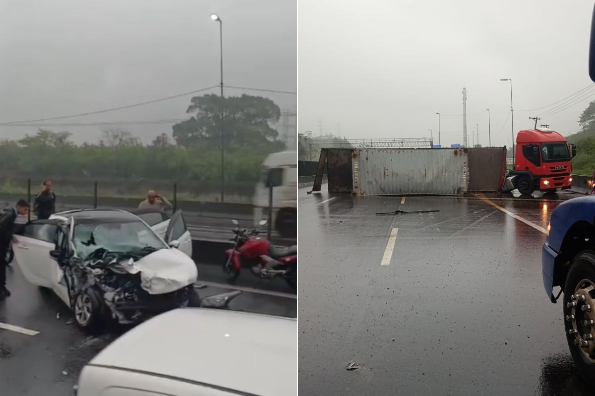 Acidente entre carro e caminhão deixa três feridos na rodovia Cônego Domênico Rangoni, SP