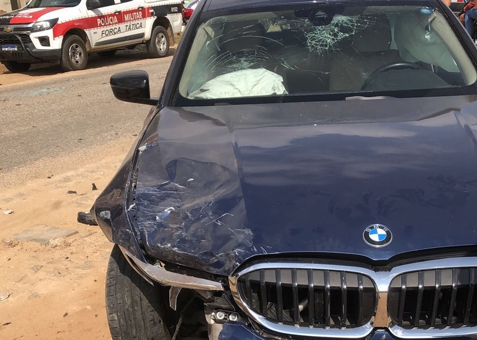 Maike José dirigia carro de luxo em alta velocidade, segundo Polícia Militar — Foto: Reprodução/TV Paraíba