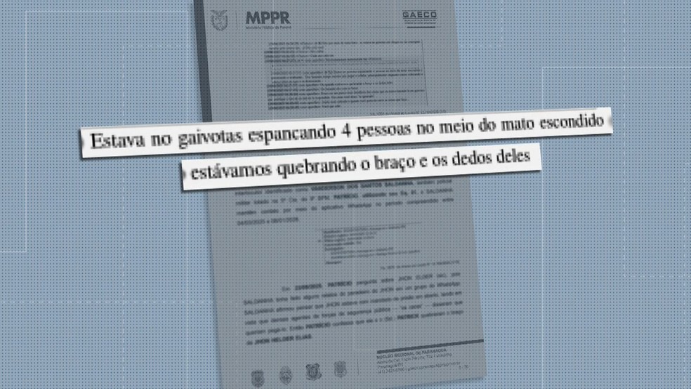 Policial admitiu agressões em mensagem, diz Gaeco — Foto: Reprodução