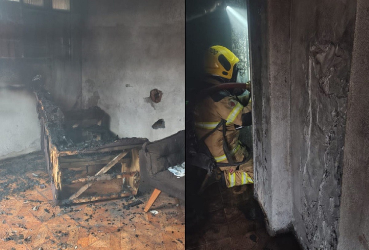 Briga entre irmãos termina com um esfaqueado e casa incendiada no Bairro Parque Guarani, em Juiz de Fora; FOTOS 