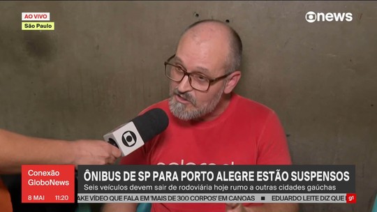 Ônibus de SP para Porto Alegre estão suspensos - Programa: Conexão Globonews 