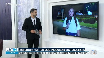 Prefeitura de Miranorte terá que indenizar motociclista vítima de acidente em quebra-molas