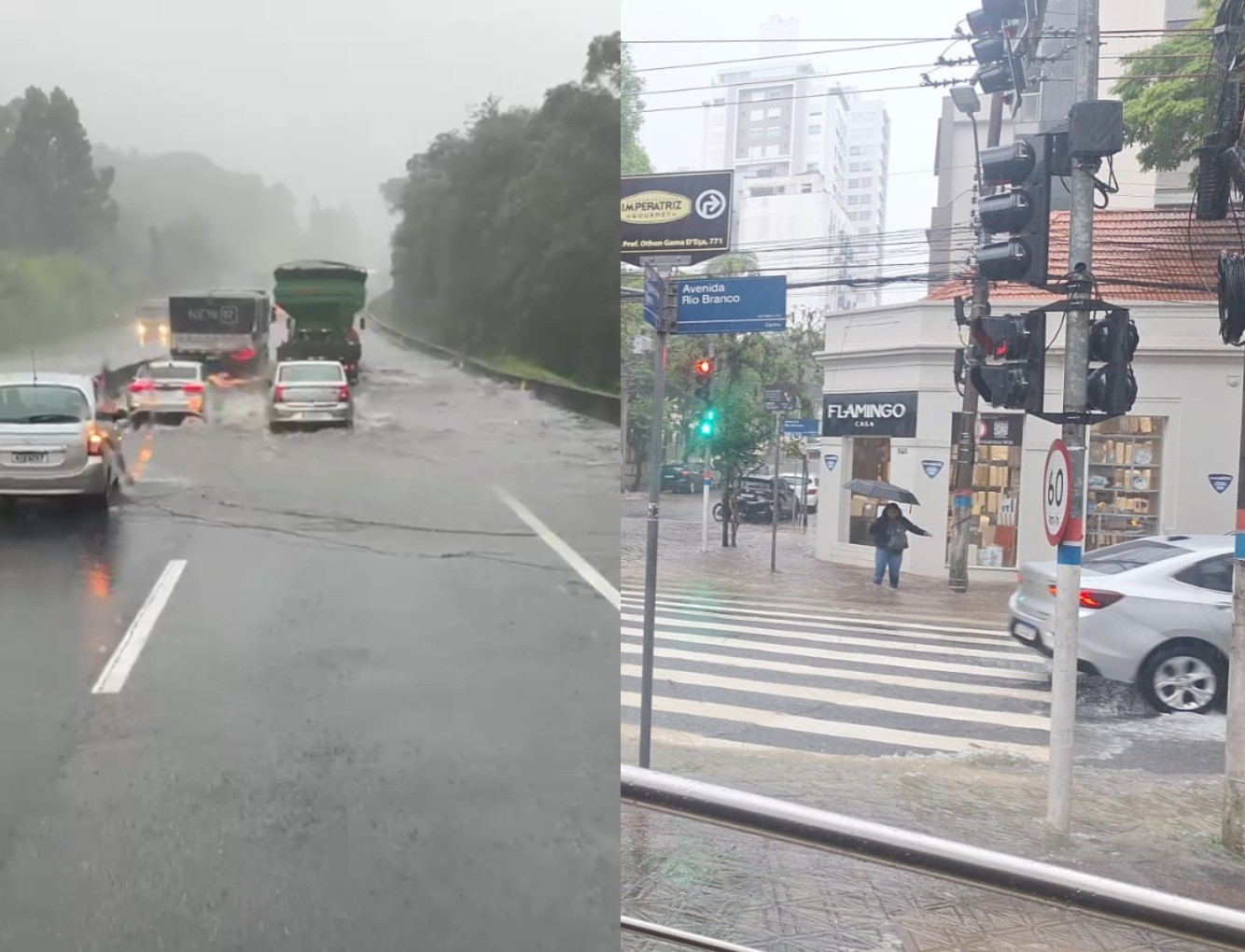 Ciclone avança e SC segue em alerta severo para chuvas intensas