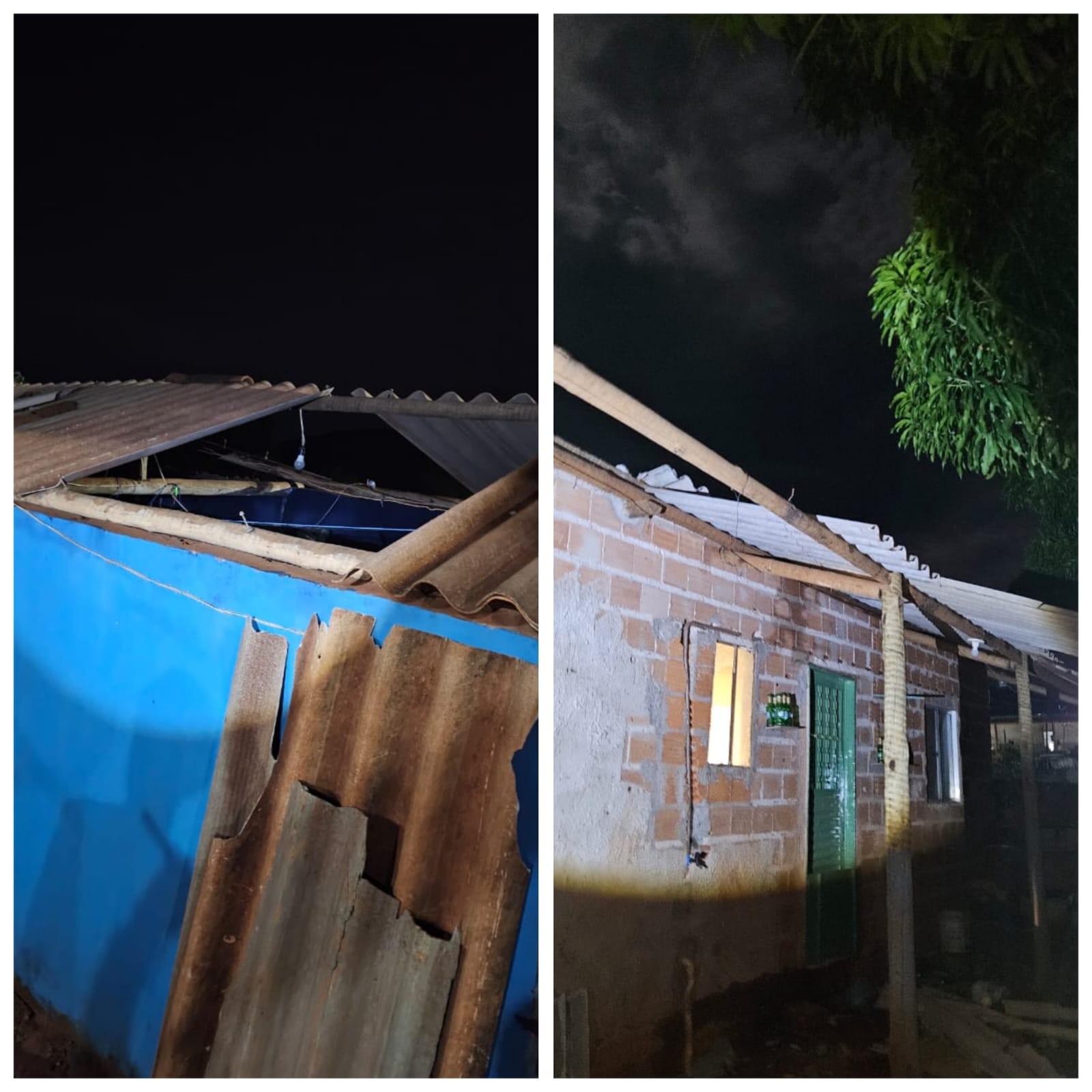 
Chuva com granizo e vento provoca estragos na zona rural de Montes Claros
