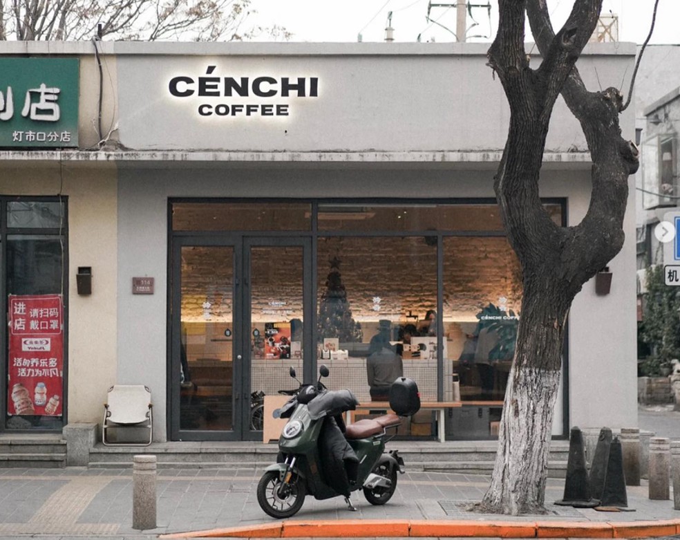 Cénchi Coffe: imagem de uma cafeteria no bairro Dongsi, em Pequim, China. — Foto: @cenchicoffee