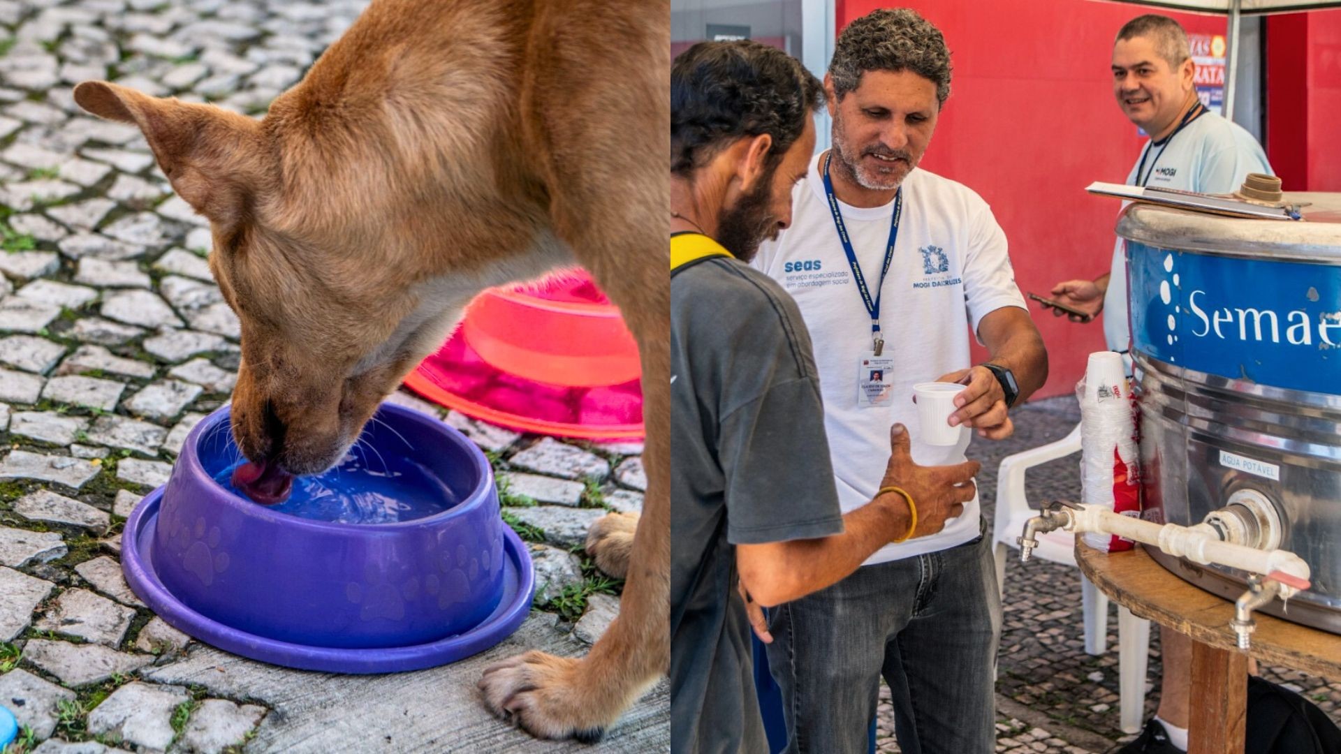 Mogi das Cruzes distribui água em meio a altas temperaturas 