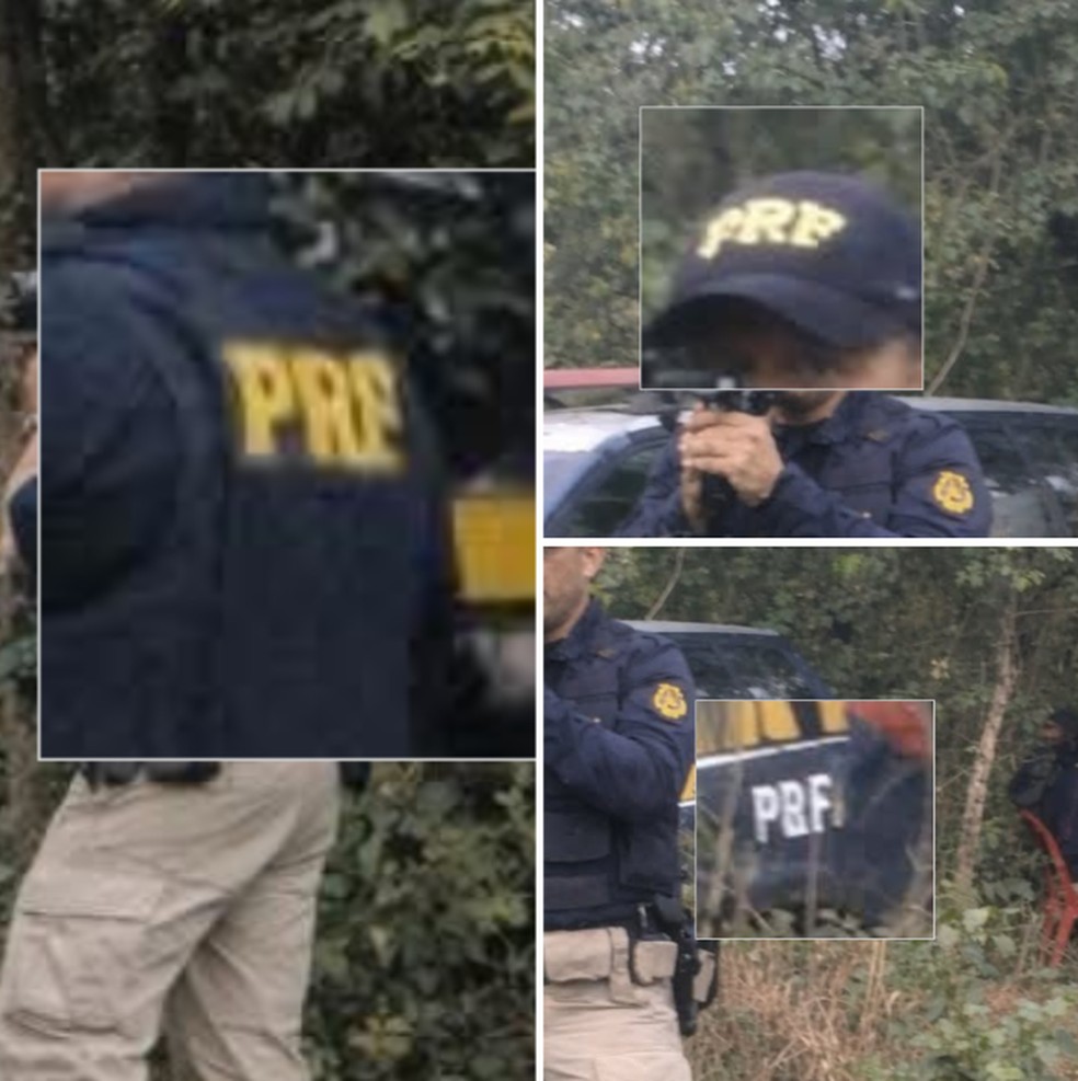 Imagens falsas de agentes da PRF apresentam indícios de inteligência artificial. — Foto: Reprodução