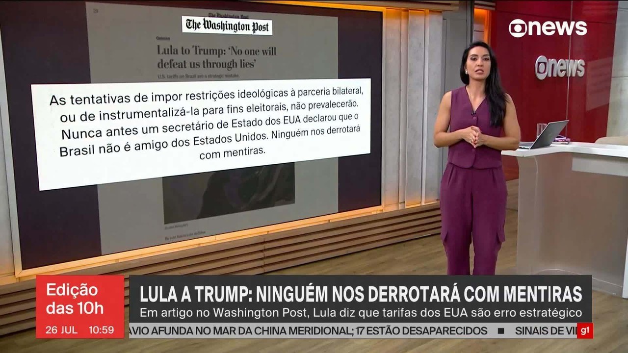 'Ninguém vai nos derrotar com base em mentiras', diz Lula em artigo no jornal Washington Post | G1