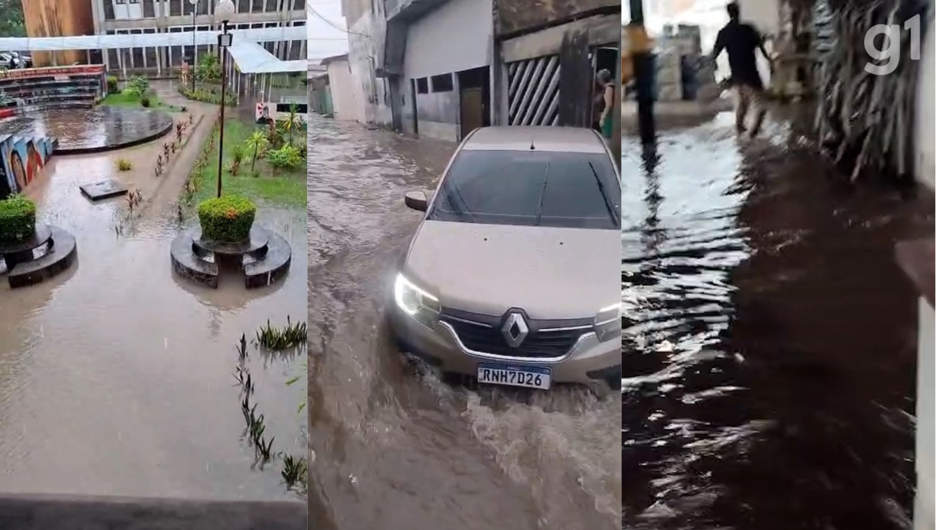 São Luís registra alagamentos após chuva intensa; veículos e estabelecimentos são atingidos