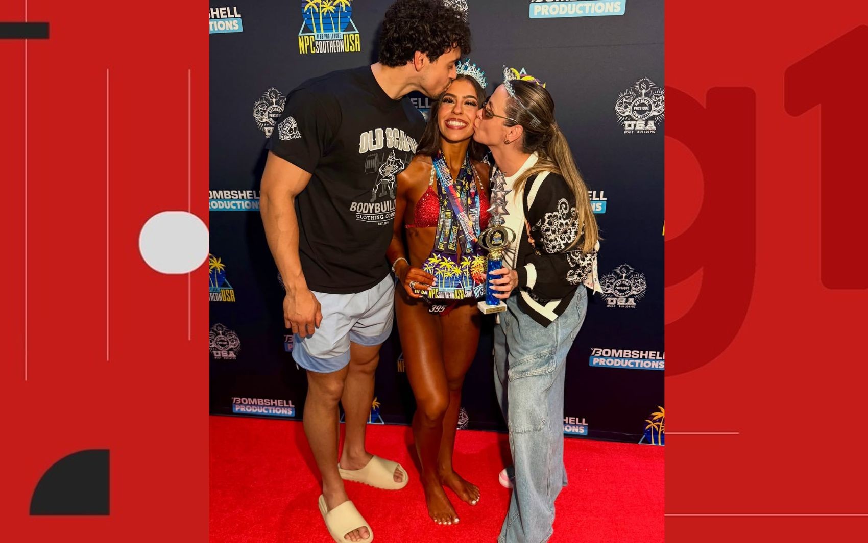 Noiva de filho de Carla Perez vence primeiro campeonato de fisiculturismo e ganha homenagem da sogra: 'Especial e admirável'