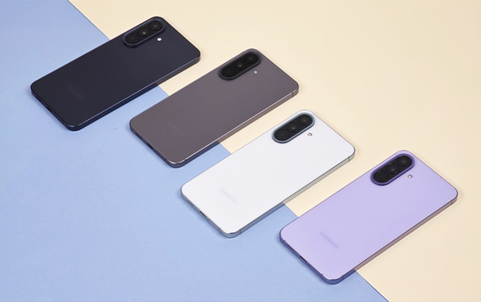 Linha Galaxy A57, anunciada pela Samsung nesta quarta (15) em São Paulo — Foto: Divulgação