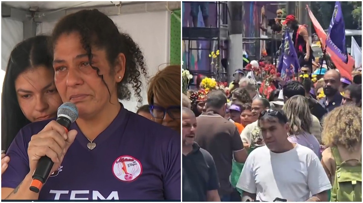 Em ato, mãe da mulher que teve pernas amputadas após ser atropelada e arrastada cobra punição severa contra agressor