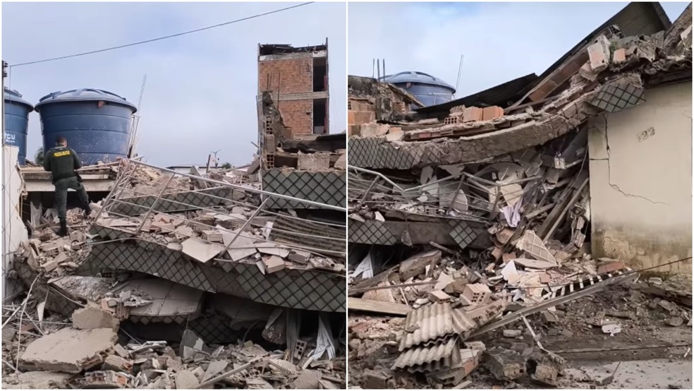 Desabamento de hotel deixa um morto e feridos em Tianguá após fortes chuvas — Foto: Reprodução