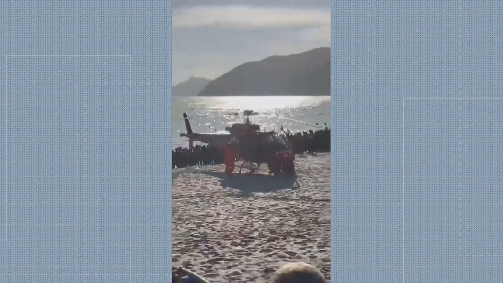 Banhista é baleado em tiroteio na Praia do Recreio — Foto: Reprodução