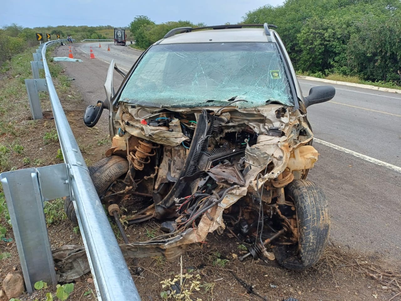 Motorista de caminhonete morre após colisão com carreta na BR 407, em Afrânio 