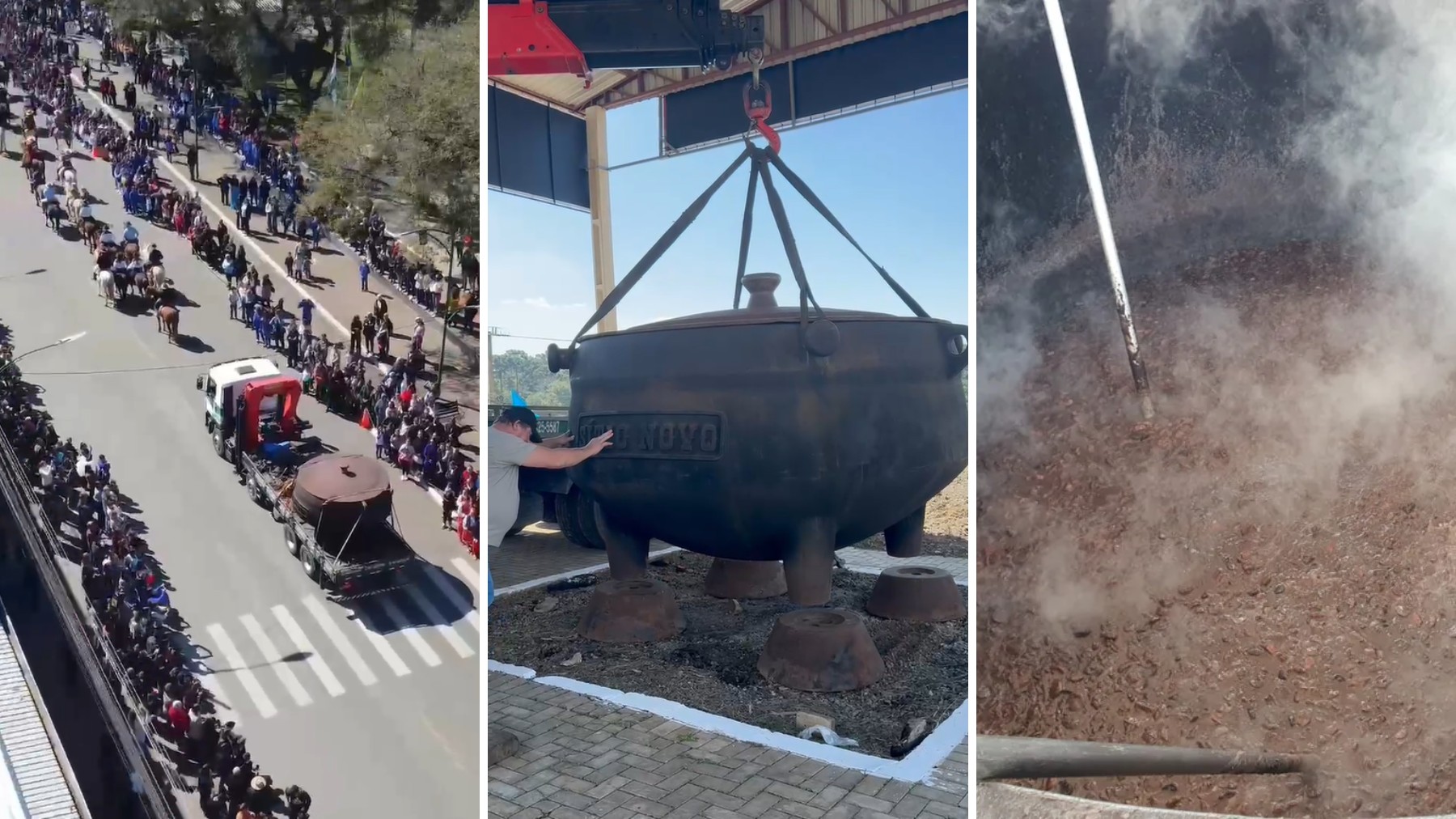 Desfile com megapanela e 2 mil kg de ingredientes para feijoada gigante: conheça peculiaridades de festa tradicional do Paraná 