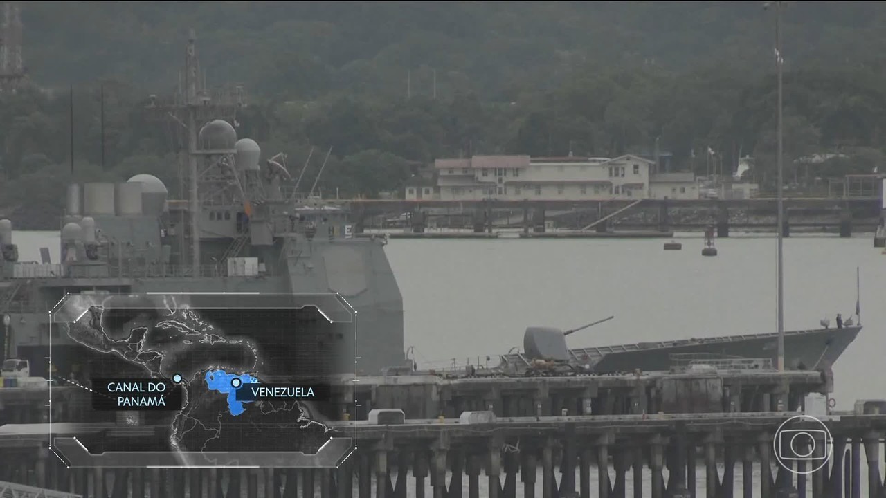 Em meio à tensão, novo navio de guerra dos Estados Unidos atraca próximo à Venezuela