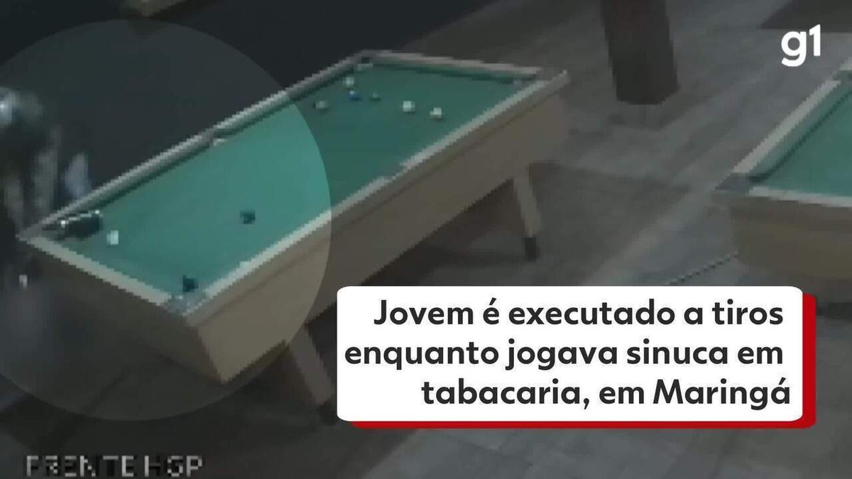 Vídeo: jovem é executado a tiros enquanto jogava sinuca no PR