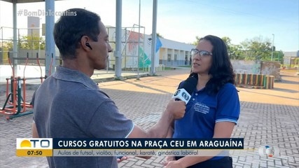 Cursos gratuitos são oferecidos em praça em Araguaína