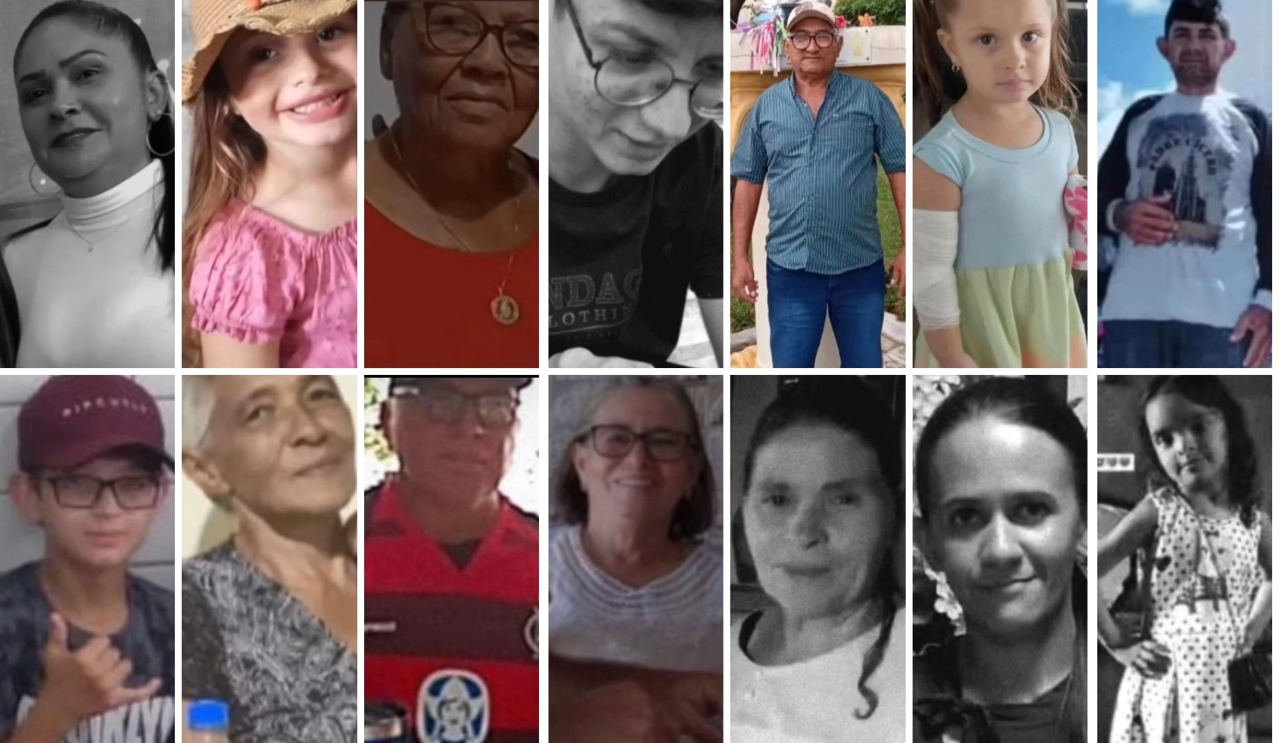 Veja quem são as 16 vítimas mortas em acidente com ônibus que levava romeiros em Alagoas 