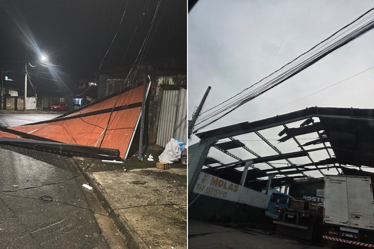 Chuva e ventos fortes causam destelhamentos e estragos no Vale do Ribeira; VÍDEO