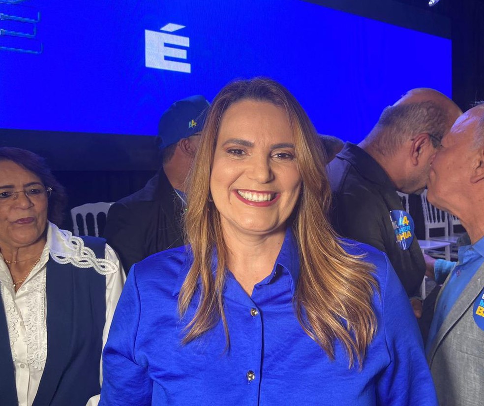Sheila Lemos, candidata a prefeita em Vitória da Conquista, no sudoeste da Bahia — Foto: Santiago Neto