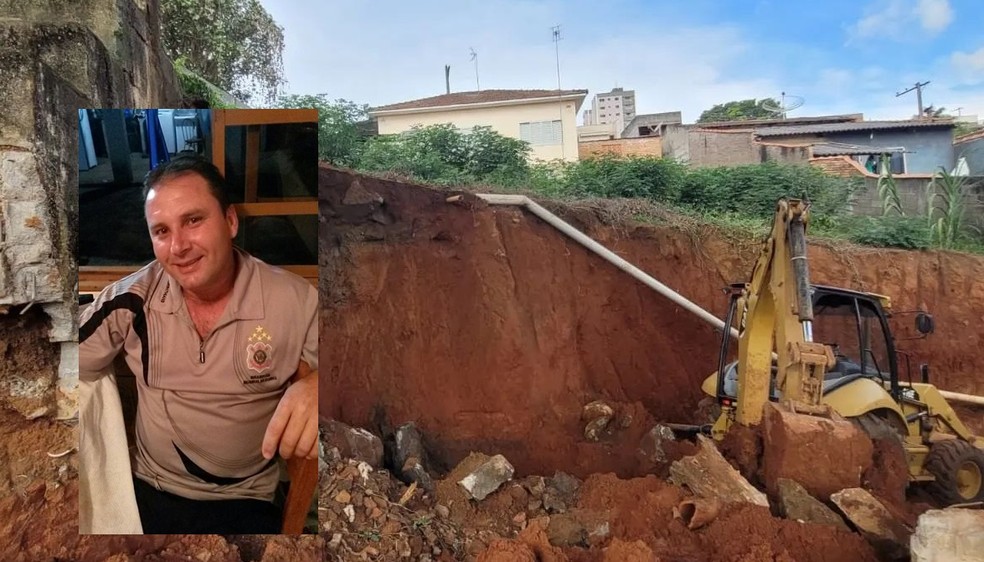 Funcionário público morre soterrado após queda de muro em obra de creche da prefeitura em Muzambunho, MG — Foto: Bombeiros / arquivo pessoal 