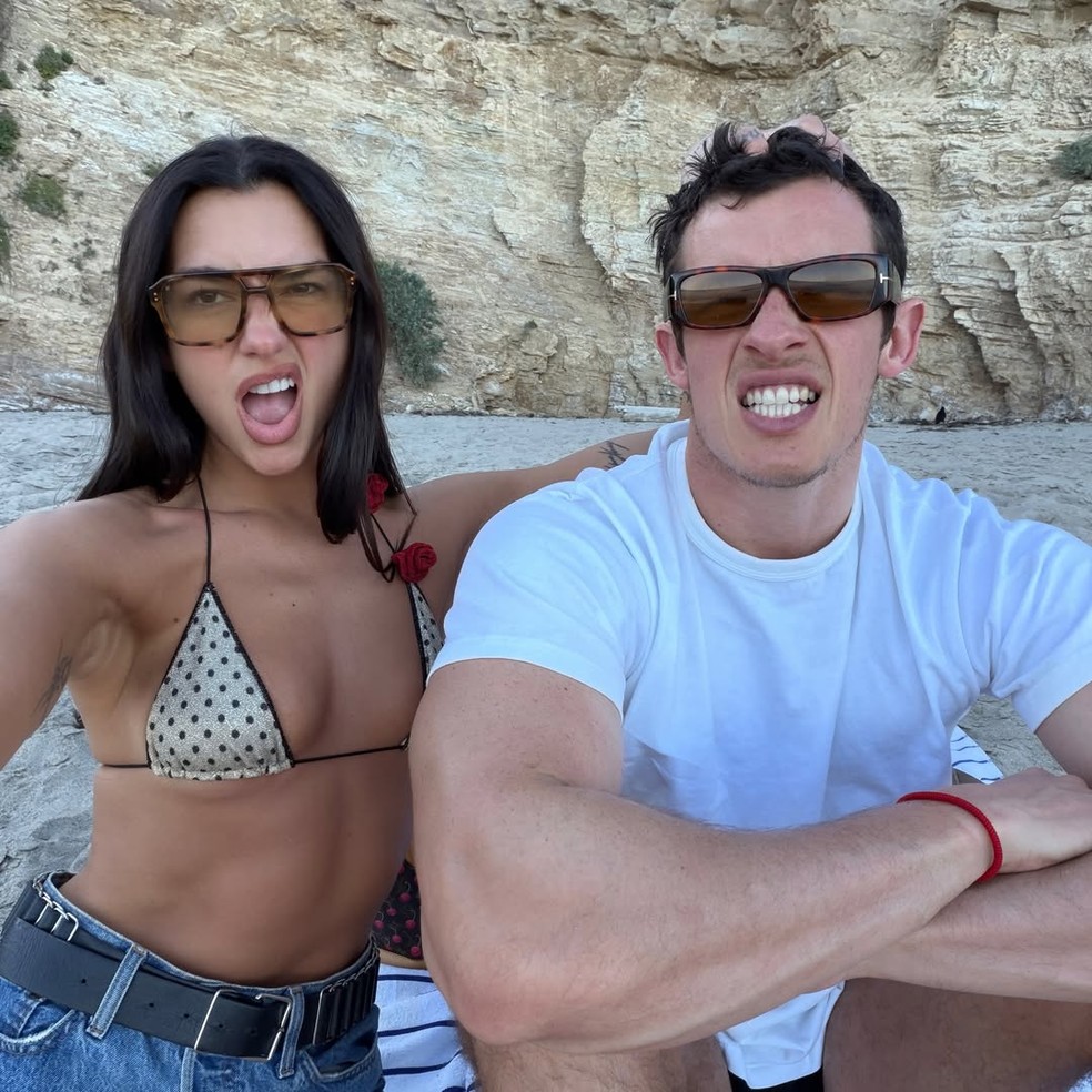 Dua Lipa e o marido Callum Turner — Foto: Reprodução/Instagram