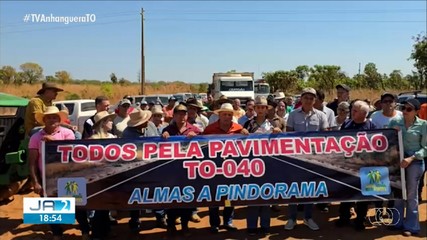 Produtores rurais fazem manifestação para pavimentação de trecho da TO-040