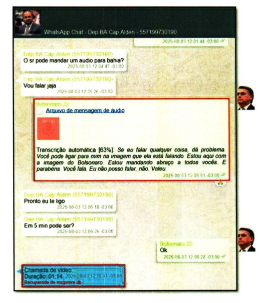 'Você pode ligar para mim na imagem', disse Bolsonaro a deputado durante manifestação