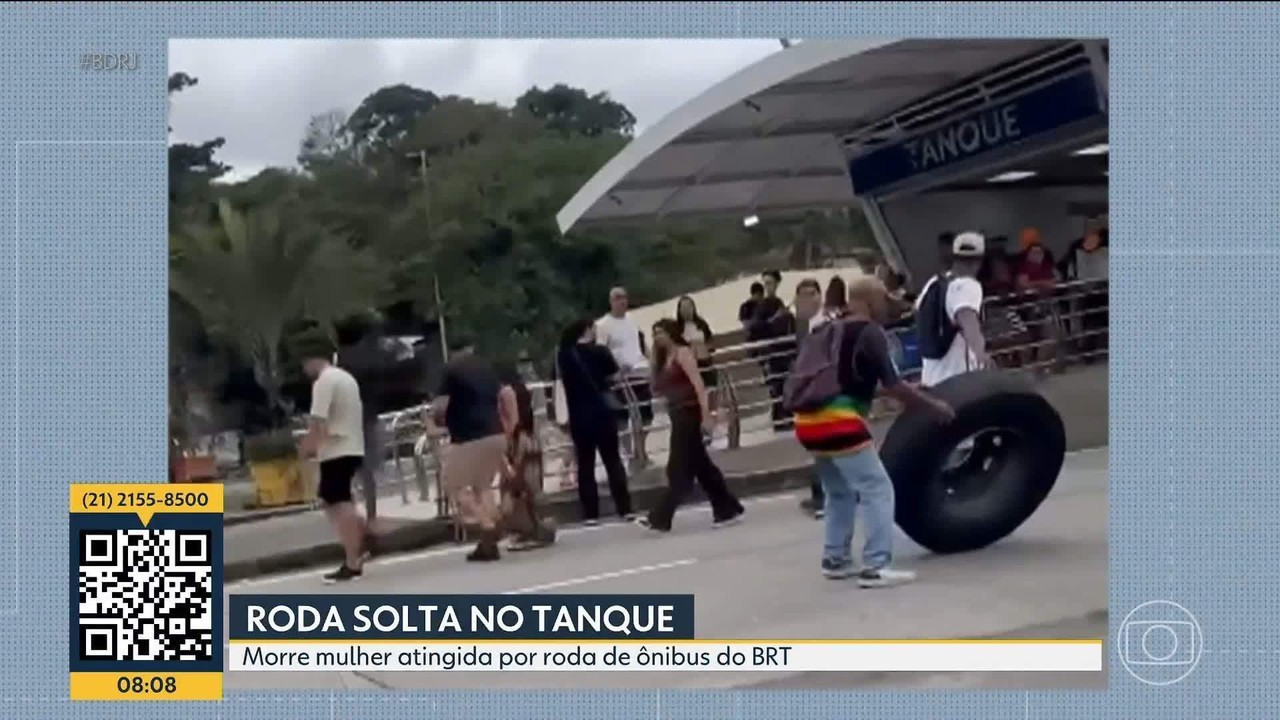 Mulher morre após ser atingida por roda de ônibus do BRT no Tanque