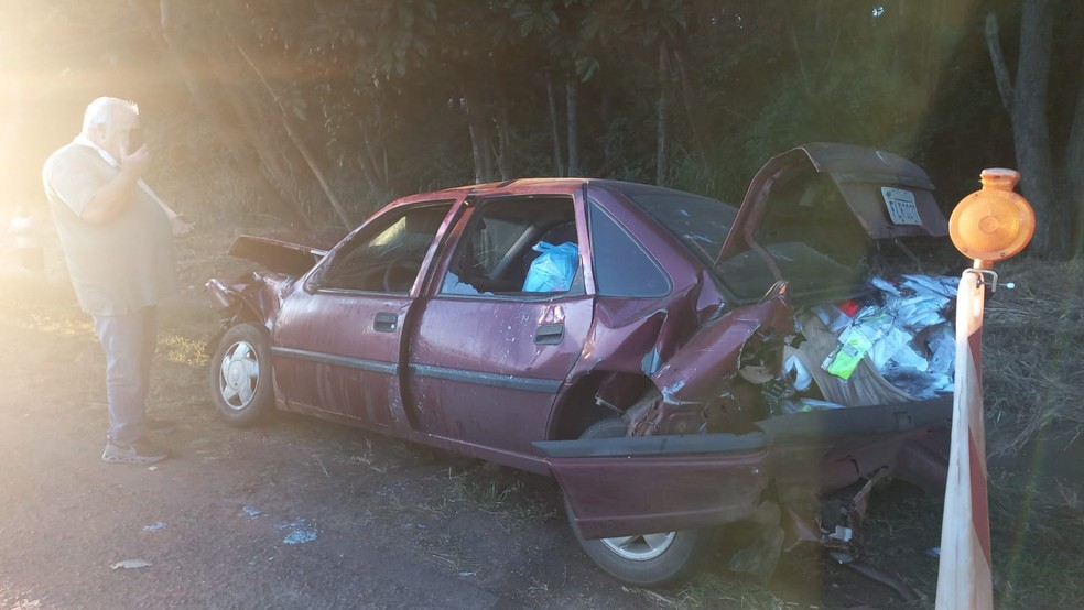 Acidente na SP-310 em São José do Rio Preto (SP) — Foto: TV TEM / João Selari