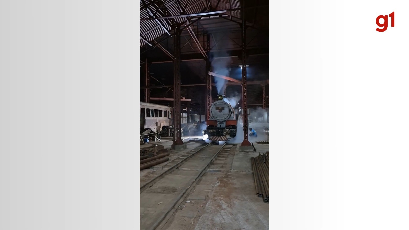 Locomotiva volta a funcionar após duas décadas parada em Porto Velho