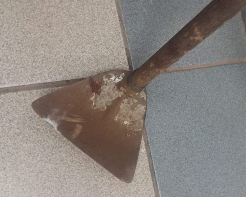 Homem é preso suspeito de acertar mãe na cabeça com golpe de enxada em SC