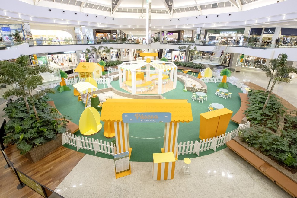Praça da Páscoa no Park Shopping — Foto: Divulgação