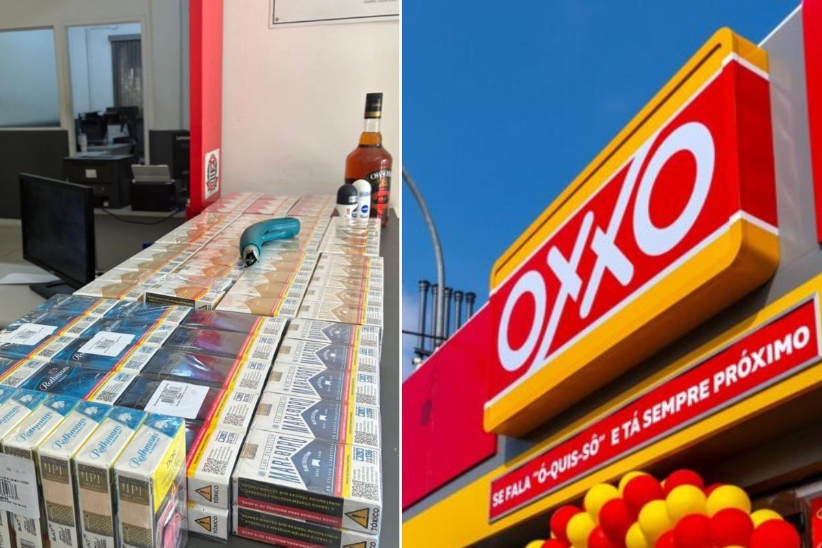 Ladrões ameaçam funcionária e roubam mercadorias em loja da Oxxo, em Santos; dois são presos