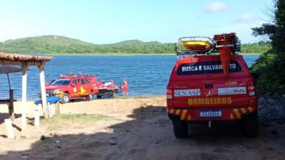 Empresário desaparece durante passeio com moto aquática na Lagoa do Catú, em Aquiraz, na Região Metropolitana de Fortaleza. — Foto: Reprodução
