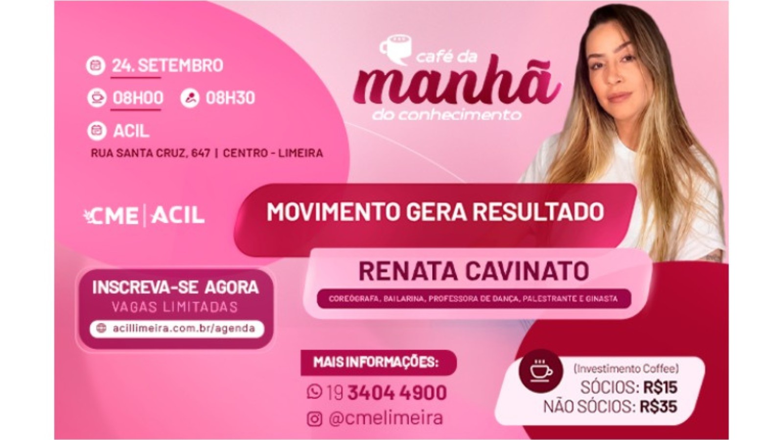 Café do Conhecimento em setembro aborda o tema “Movimento Gera Negócios”
