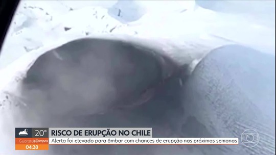 Risco de erupção no Chile: alerta foi elevado para âmbar com chances de erupção - Programa: Hora 1 