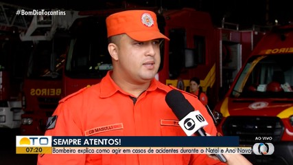 Bombeiro explica como agir em casos de acidentes durante as festas de fim de ano