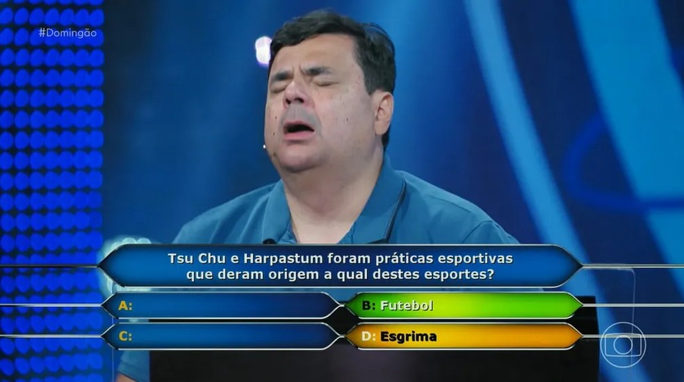 Participante erra pergunta do milhão no 'Quem quer ser um milionário?' — Foto: Reprodução/TV Globo