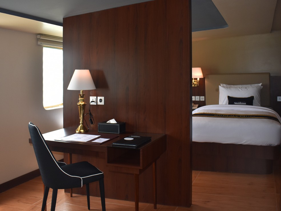 Cabine do Doulos Phos The Ship Hotel. — Foto: Reprodução/Instagram/@doulosphostheshiphotel