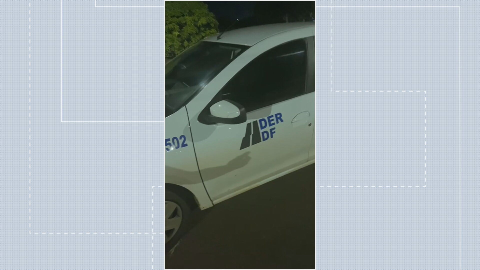 Motorista de aplicativo é atingido por carro com adesivo do DER no DF; condutor fugiu