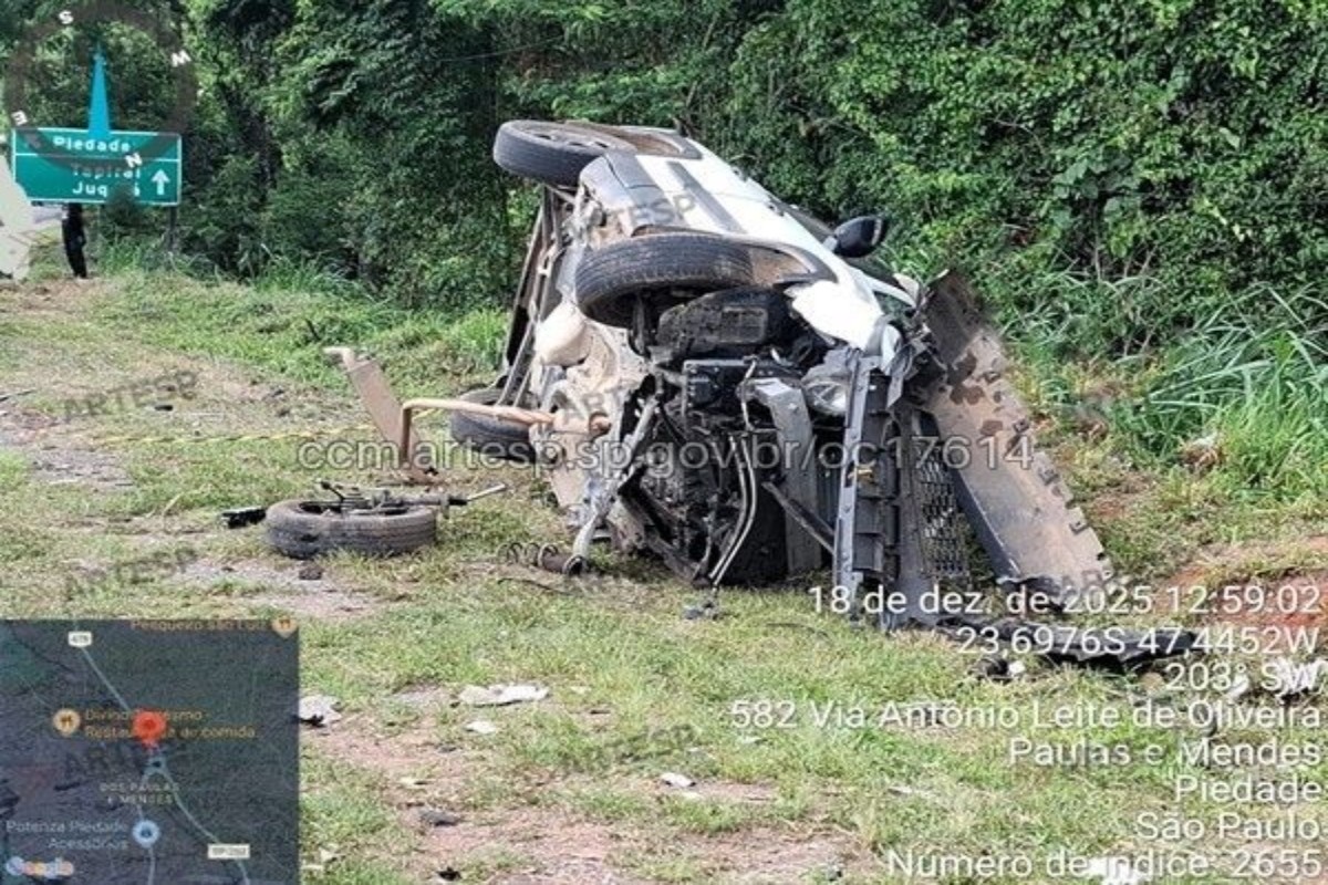 Batida entre caminhão e carro deixa um morto na SP-079