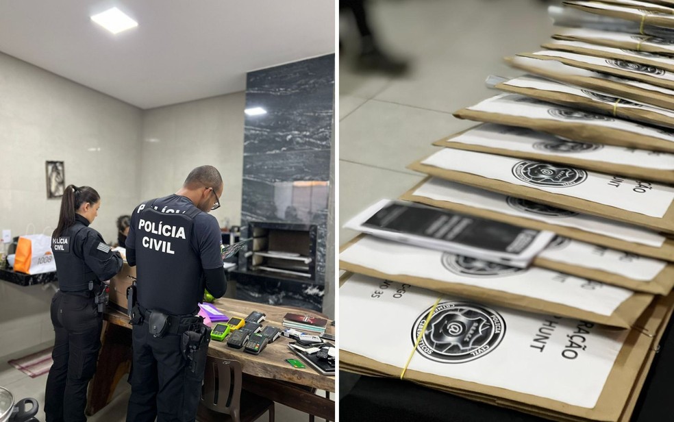 Polcia Civil realiza megaoperao contra grupo suspeito de comprar dados bancrios  Foto: Divulgao/Polcia Civil