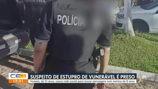 Homem é preso suspeito de estupro de vunerável em Cruz - Programa: CETV 1ª Edição - Fortaleza 
