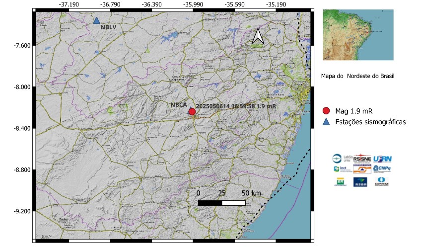 Tremores de terra são registrados em Caruaru e Belo Jardim em menos de 10 minutos