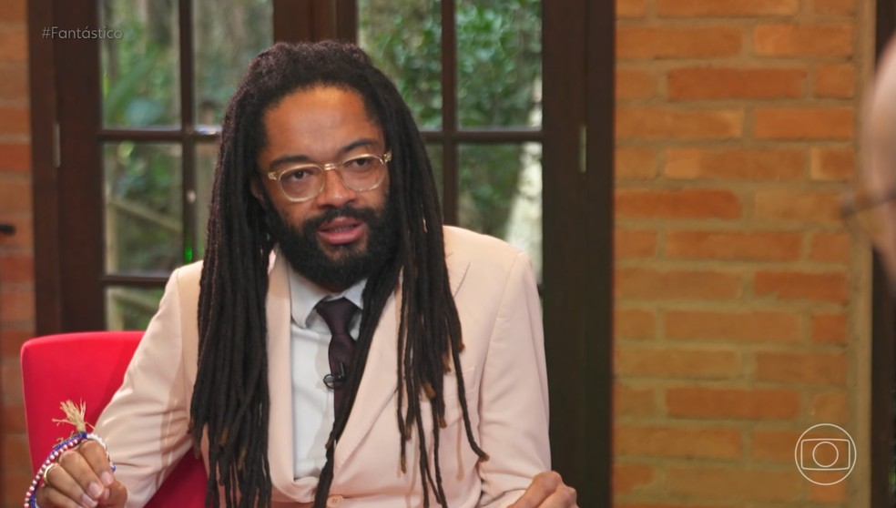 Entrevista de Fióti para o Fantástico — Foto: Reprodução/TV Globo
