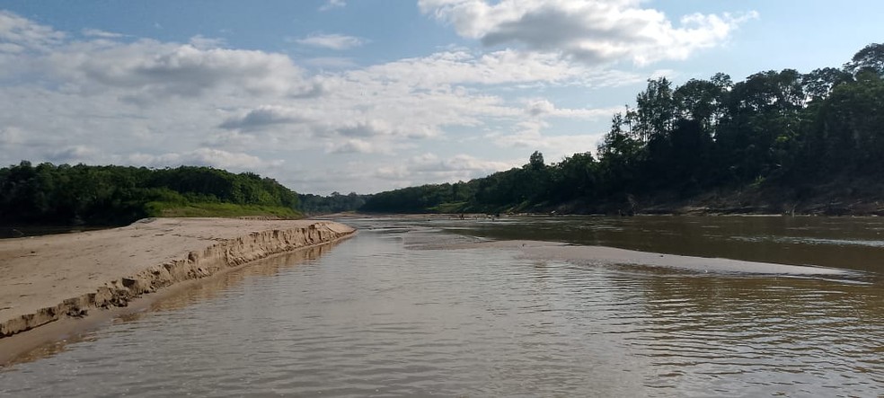 Rios Envira e Tarauac sofrem estiagem severa no interior do Amazonas. — Foto: Divulgao/Defesa Civil Municipal